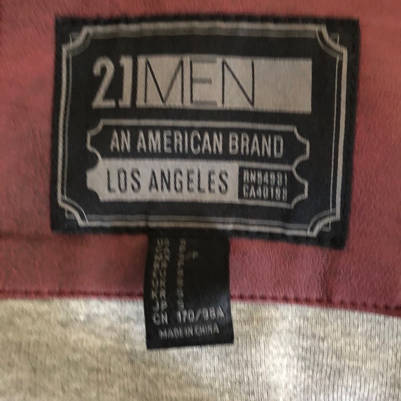 Forever 21 Men’s Leather Sweater Jacket - Picture 2 of 2